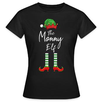 The mommy Elf - Die Elfen Mutter - Frauen T-Shirt - Schwarz - Vorne - AI Model Female 172 dark (172cm)