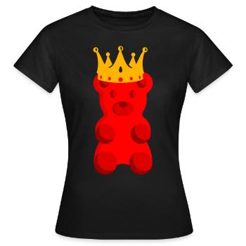 Gummibären König - Frauen T-Shirt - Schwarz - Vorne - AI Model Female 172 dark (172cm)