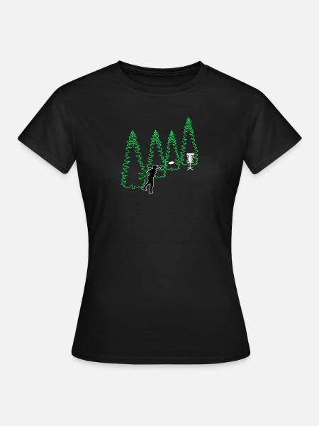 Discgolf - Frauen T-Shirt - Schwarz