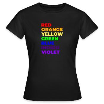 Rainbow colours - Women's T-Shirt - black - Front - AI Model Female 172 dark (172cm)