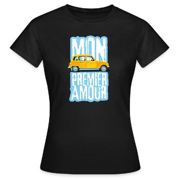 Französisches Kultauto R4 - Frauen T-Shirt - Schwarz - Vorne - AI Model Female 172 dark (172cm)