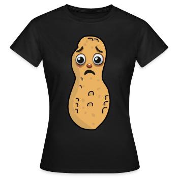 Erdnuss Erdnüsse Nuss Kind Kinder Nüsse - Frauen T-Shirt - Schwarz - Vorne - AI Model Female 172 dark (172cm)