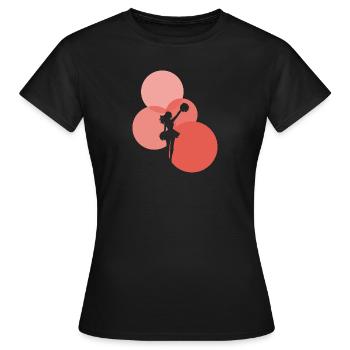Bommel Girlie Cheerleader - Frauen T-Shirt - Schwarz - Vorne - AI Model Female 172 dark (172cm)