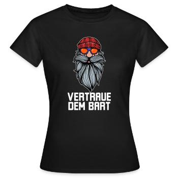 Humoristique Barbe Barbe Barbe Déclaration Barbe Coiffure - T-shirt Femme - noir - Devant - AI Model Female 172 dark (172cm)