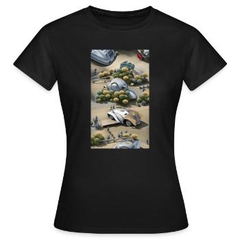 Voiture car futuriste - T-shirt Femme - noir - Devant - AI Model Female 172 dark (172cm)