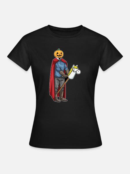Jack O'Lantern Halloween Steckenpferd - Frauen T-Shirt - Schwarz