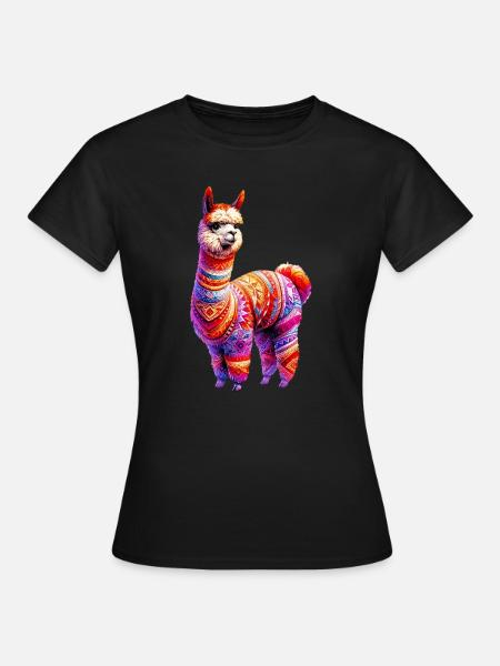 Alpaka - Frauen T-Shirt - Schwarz
