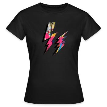 Graffitti bolt - Women's T-Shirt - black - Front - AI Model Female 172 dark (172cm)