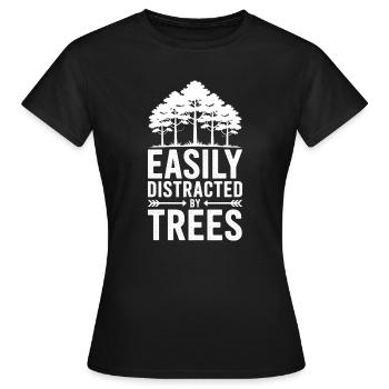 Arbres, Arbres, Arbres, Drôles d’Arbres, Cadeau - T-shirt Femme - noir - Devant - AI Model Female 172 dark (172cm)
