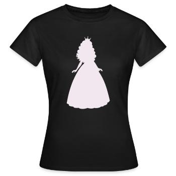 Silhouette de princesse lilas - T-shirt Femme - noir - Devant - AI Model Female 172 dark (172cm)