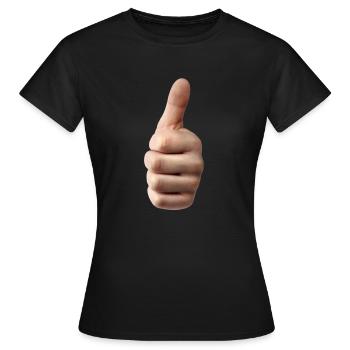 Daumen hoch - Frauen T-Shirt - Schwarz - Vorne - AI Model Female 172 dark (172cm)