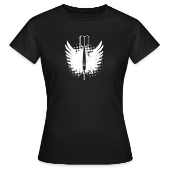 Fléchettes Flèche - fléchettes joueur fléchettes fléchettes - T-shirt Femme - noir - Devant - AI Model Female 172 dark (172cm)