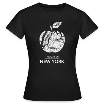 Big Apple - CIty of New York - Frauen T-Shirt - Schwarz - Vorne - AI Model Female 172 dark (172cm)