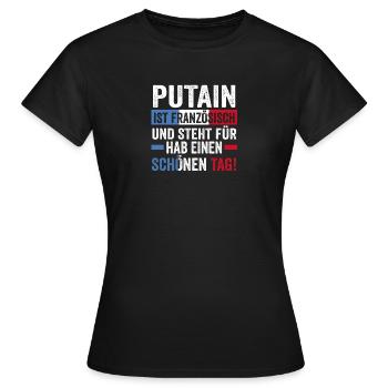 French French France - Women's T-Shirt - black - Front - AI Model Female 172 dark (172cm)