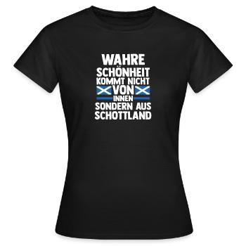 Ecossais Ecosse Ecosse Ecosse - T-shirt Femme - noir - Devant - AI Model Female 172 dark (172cm)