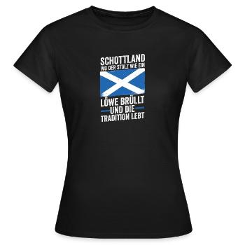 Ecossais Ecosse Ecosse Ecosse - T-shirt Femme - noir - Devant - AI Model Female 172 dark (172cm)