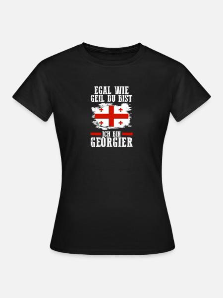 Georgier Georgien - Frauen T-Shirt - Schwarz