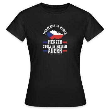 Czechs Czech Czech Republic - Women's T-Shirt - black - Front - AI Model Female 172 dark (172cm)
