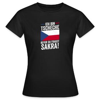 Czechs Czech Czech Republic - Women's T-Shirt - black - Front - AI Model Female 172 dark (172cm)