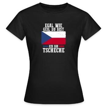 Czechs Czech Czech Republic - Women's T-Shirt - black - Front - AI Model Female 172 dark (172cm)