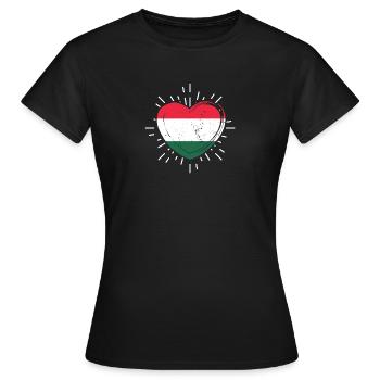 Hongrois Hongrois Hongrie - T-shirt Femme - noir - Devant - AI Model Female 172 dark (172cm)