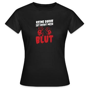 Costume d’Halloween Taché de Sang - T-shirt Femme - noir - Devant - AI Model Female 172 dark (172cm)