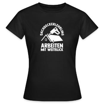 Roofing training apprentice Auzbi roofer - Women's T-Shirt - black - Front - AI Model Female 172 dark (172cm)