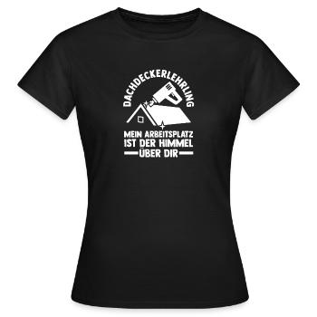 Roofing training apprentice Auzbi roofer - Women's T-Shirt - black - Front - AI Model Female 172 dark (172cm)