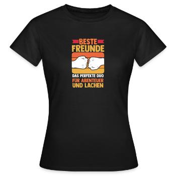 Meilleurs ami - T-shirt Femme - noir - Devant - AI Model Female 172 dark (172cm)