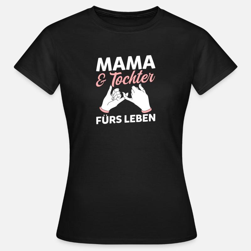 Mor og datter - Dame-T-shirt - sort