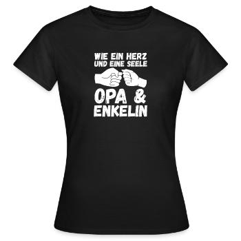 Papi et petit-fils - T-shirt Femme - noir - Devant - AI Model Female 172 dark (172cm)