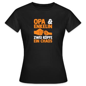 Papi et petit-fils - T-shirt Femme - noir - Devant - AI Model Female 172 dark (172cm)
