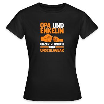 Papi et petit-fils - T-shirt Femme - noir - Devant - AI Model Female 172 dark (172cm)
