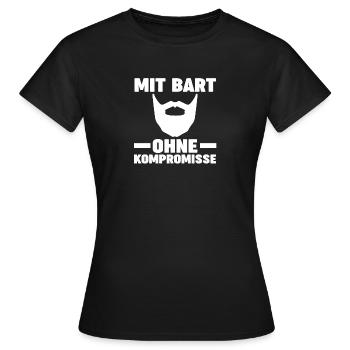 Bearded Bearded Beard - Women's T-Shirt - black - Front - AI Model Female 172 dark (172cm)