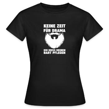 Bearded Bearded Beard - Women's T-Shirt - black - Front - AI Model Female 172 dark (172cm)