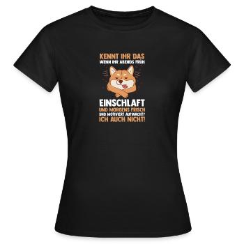 Chien de motivation lève-tard paresseux - T-shirt Femme - noir - Devant - AI Model Female 172 dark (172cm)