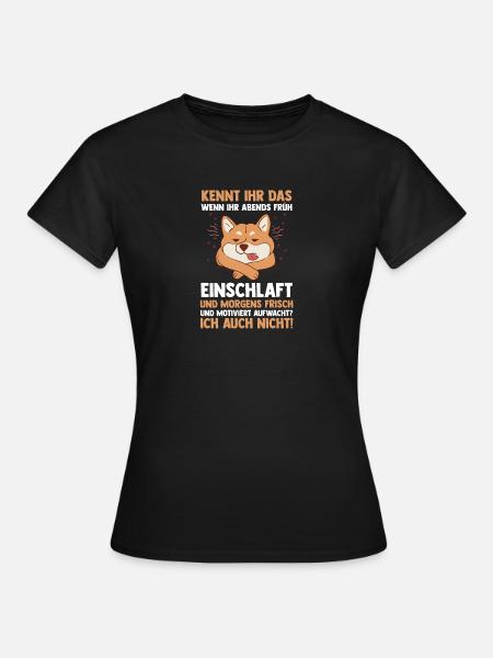 Faulenzer Langschläfer Motivation Hund - Frauen T-Shirt - Schwarz