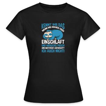 Lazy Lève-tard Motivation Paresseux - T-shirt Femme - noir - Devant - AI Model Female 172 dark (172cm)
