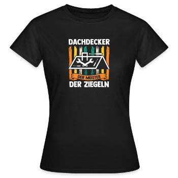 Maître Couvreur Couvreur - T-shirt Femme - noir - Devant - AI Model Female 172 dark (172cm)