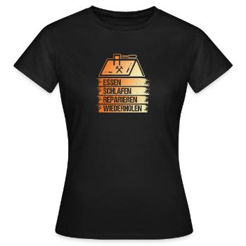 Maître Couvreur Couvreur - T-shirt Femme - noir - Devant - AI Model Female 172 dark (172cm)