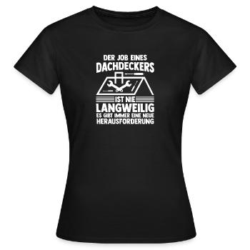 Maître Couvreur Couvreur - T-shirt Femme - noir - Devant - AI Model Female 172 dark (172cm)