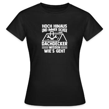Maître Couvreur Couvreur - T-shirt Femme - noir - Devant - AI Model Female 172 dark (172cm)