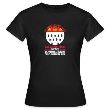 Carnaval de Kölle Alaaf Jecken Carnaval de Cologne - T-shirt Femme - noir - Devant - AI Model Female 172 dark (172cm)