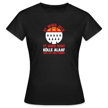 Carnaval de Kölle Alaaf Jecken Carnaval de Cologne - T-shirt Femme - noir - Devant - AI Model Female 172 dark (172cm)