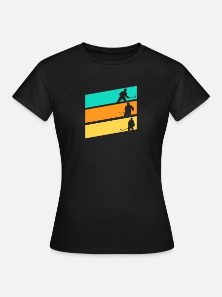Eishockeyspieler Eishockey - Frauen T-Shirt - Schwarz