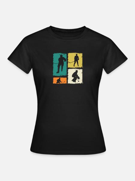 Eishockeyspieler Eishockey - Frauen T-Shirt - Schwarz