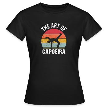 Capoeira – Martial Art Vintage Combat Sprüche - Frauen T-Shirt - Schwarz - Vorne - AI Model Female 172 dark (172cm)
