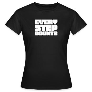 Chaque pas compte - T-shirt Femme - noir - Devant - AI Model Female 172 dark (172cm)