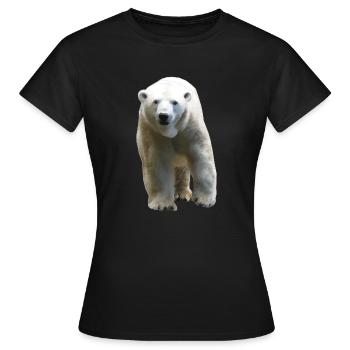 Polar Bear - Eisbär - Frauen T-Shirt - Schwarz - Vorne - AI Model Female 172 dark (172cm)