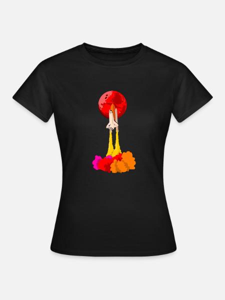 Rakete - Frauen T-Shirt - Schwarz